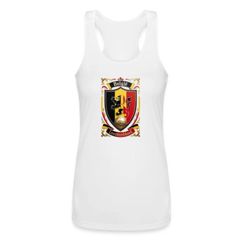 Belgium Lion Crest T-Shirt, Belgian Flag Gift - Women’s Performance Racerback Tank Top