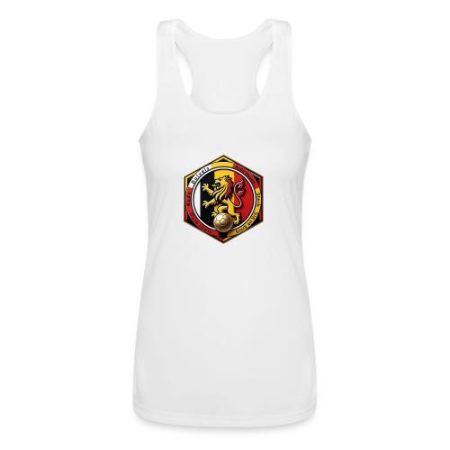 Belgium Lion Valor T-Shirt, Belgian Pride Gift - Women’s Performance Racerback Tank Top