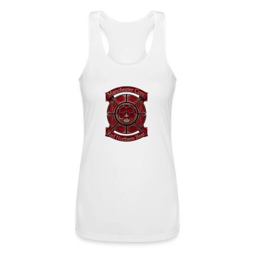 Manchester Is Red T Shirt, Soccer City Pride Gift - Women’s Performance Racerback Tank Top