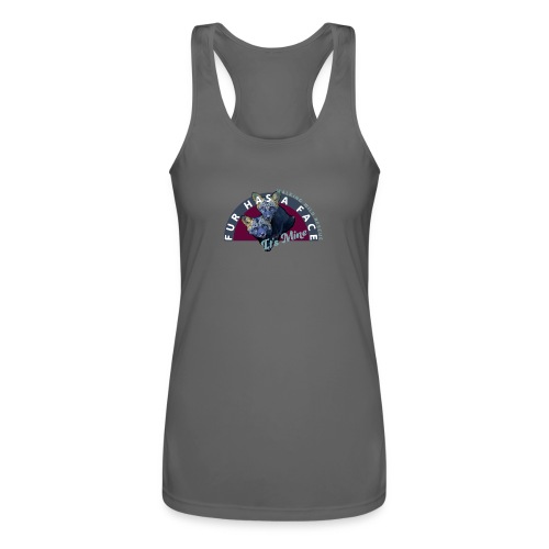 Penny and Patches Fur Has a Face - Women’s Performance Racerback Tank Top