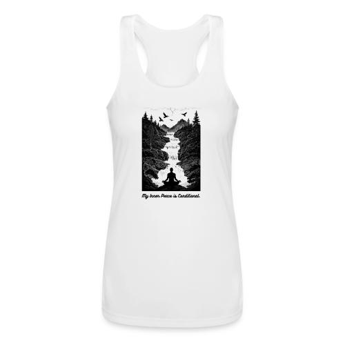 Conditional Inner Peace T-Shirt | Minimalist Zen - Women’s Performance Racerback Tank Top