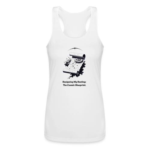 Cosmic Blueprint T-Shirt - Women’s Performance Racerback Tank Top