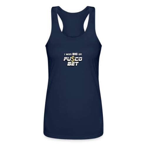 I WON BIG ON FUSCOBET - Women’s Performance Racerback Tank Top