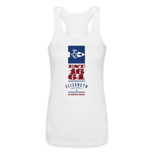 American Original - Rebel E 1664 - RWB - Women’s Performance Racerback Tank Top