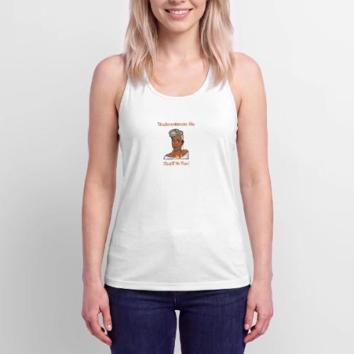 Underestimate Me BRN Ltrs - Women’s Performance Racerback Tank Top
