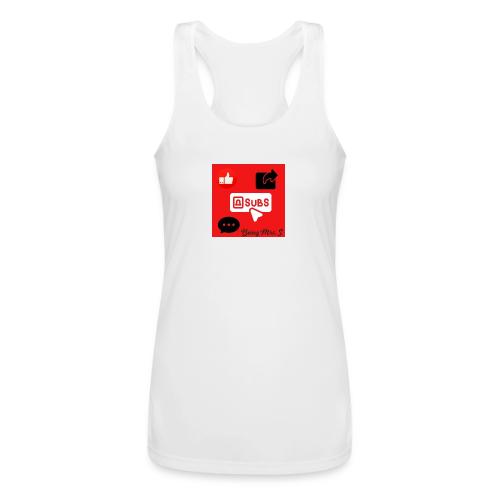 Like Share Subscribe Comment - Women’s Performance Racerback Tank Top