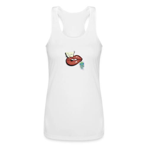 Smoon City_I wear lipstick - Women’s Performance Racerback Tank Top