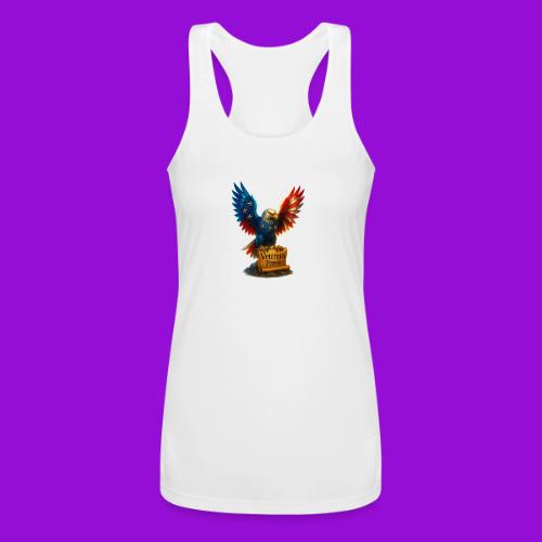Veterans Press & Bald Eagle Flag 2 Print Set - Women’s Performance Racerback Tank Top
