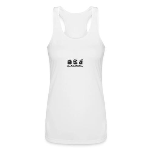 Playful Dog Paw Rock Paper Scissors - Women’s Performance Racerback Tank Top
