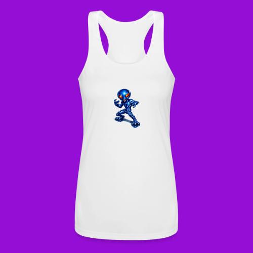 Angry Blue Alien - Women’s Performance Racerback Tank Top