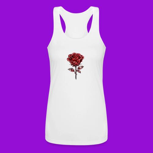 2 Set - Silver and Gold Roses - Women’s Performance Racerback Tank Top
