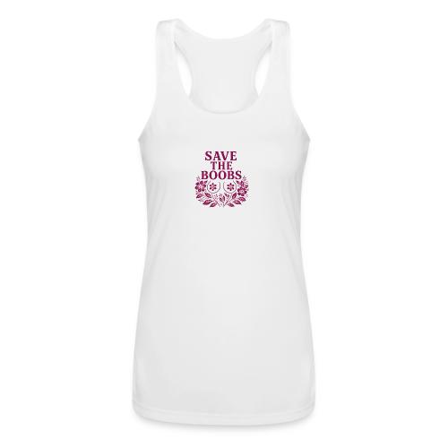 Save the boobs floral - Women’s Performance Racerback Tank Top