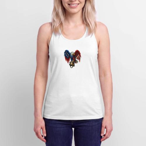 American Flag Bald Eagle - Helmet - Women’s Performance Racerback Tank Top