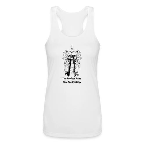 Valentine love keys - Women’s Performance Racerback Tank Top