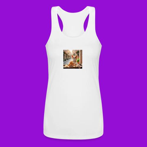 Morning coffee Chihuahua - Women’s Performance Racerback Tank Top