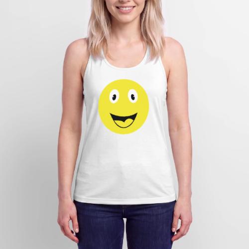 Yellow Happy Face Print - Women’s Performance Racerback Tank Top
