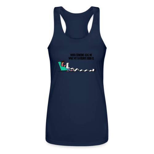 When Somone Asks Me - Women’s Performance Racerback Tank Top