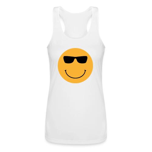 Orange Face with Sunglasses - Women’s Performance Racerback Tank Top