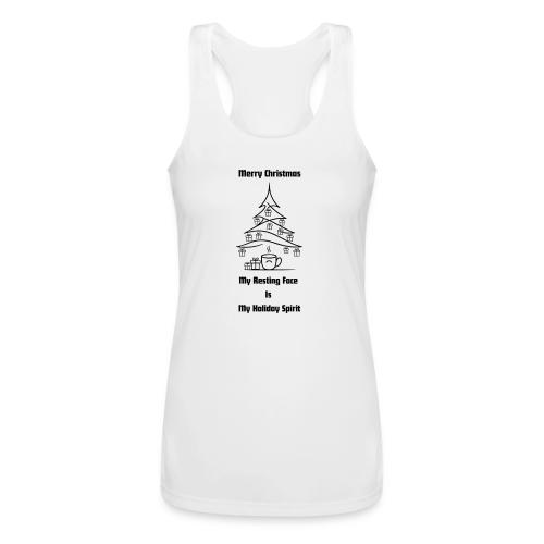 My Resting Face Is My Christmas Spirit T-Shirt - Women’s Performance Racerback Tank Top