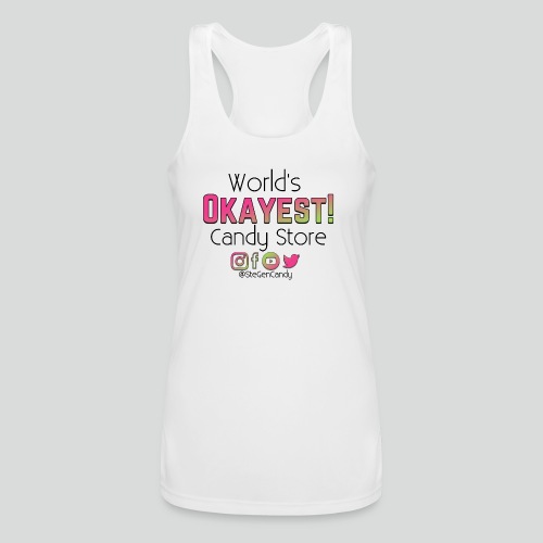 World's Okayest Candy Store Gradient - Women’s Performance Racerback Tank Top