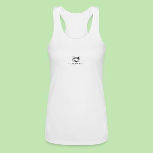 I love my book t-shirt - Women’s Performance Racerback Tank Top