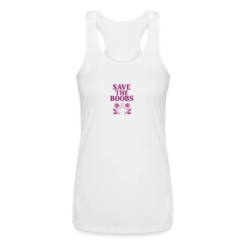 Save the boobs! - Women’s Performance Racerback Tank Top