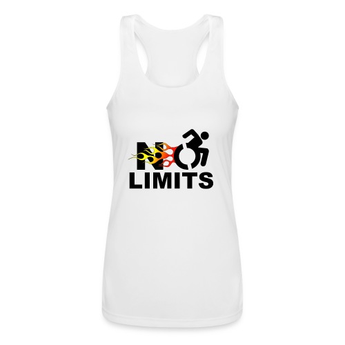 No limits for me with my wheelchair - Women’s Performance Racerback Tank Top