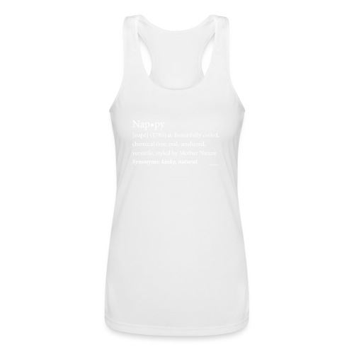 Nappy Dictionary_Global Couture Women's T-Shirts - Women’s Performance Racerback Tank Top