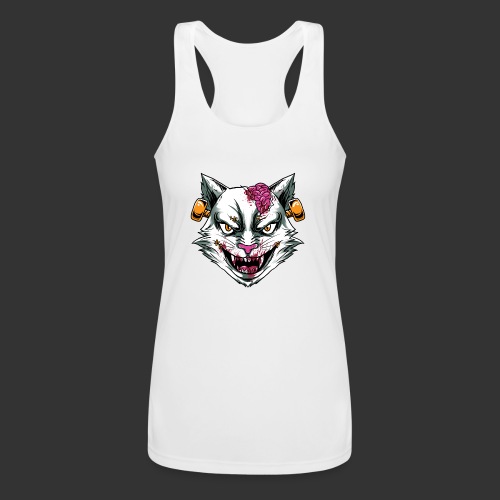 Horror Mashups: Zombie Stein Cat T-Shirt - Women’s Performance Racerback Tank Top