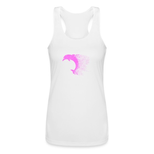 South Carolin Dolphin in Pink - Women’s Performance Racerback Tank Top