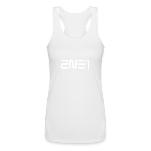2NE1 Logo in White Women's V-Neck - Women’s Performance Racerback Tank Top