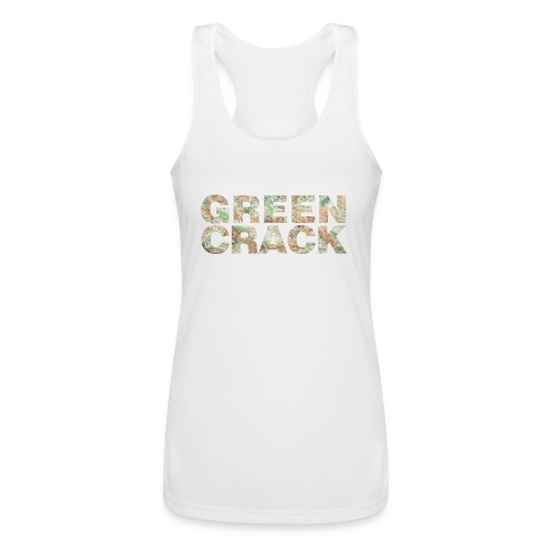 GREEN CRACK.png - Women’s Performance Racerback Tank Top