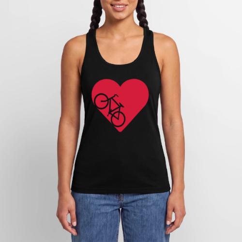 Bike in heart - Women’s Performance Racerback Tank Top