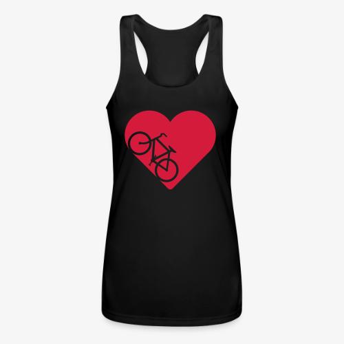 Bike in heart - Women’s Performance Racerback Tank Top