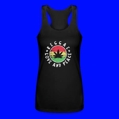 Reggae love and peace circular logo, iconic theme - Camisole Racerback pour femmes