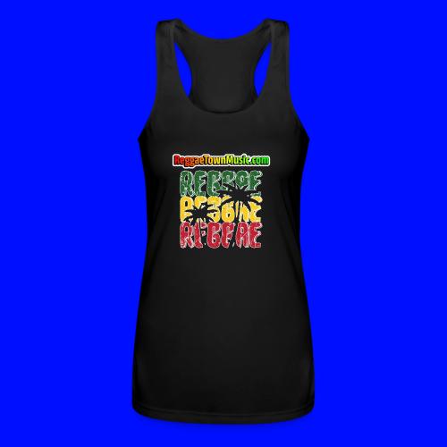 Rasta style reggae music design with classic roots - Women’s Performance Racerback Tank Top
