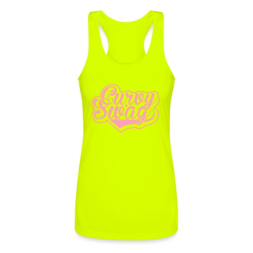 Curvy Swag Reversed Out Design - Women’s Performance Racerback Tank Top