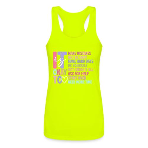 Harmony Collection - It s Okay To Make Mistakes - Women’s Performance Racerback Tank Top