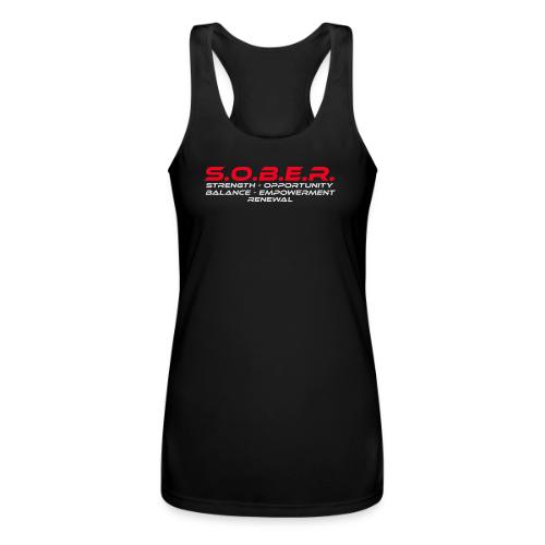 S O B E R - Women’s Performance Racerback Tank Top