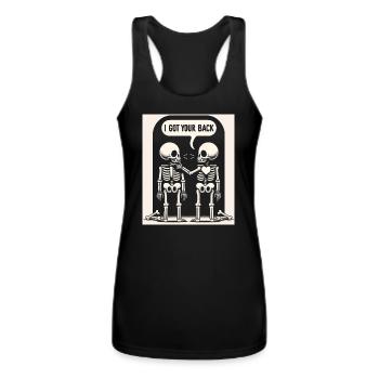 Skeletons Handshake of Loyalty - Women’s Performance Racerback Tank Top - black - Front - AI Model Female 180 light (180cm)