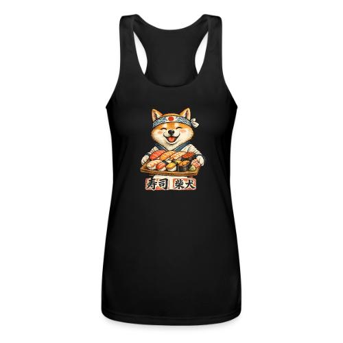 Funny Shiba Inu Sushi Kawaii Dog Tee - Women’s Performance Racerback Tank Top