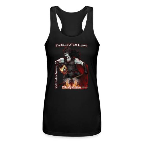 Vlad The Impaler CloseUp Flamed - Women’s Performance Racerback Tank Top