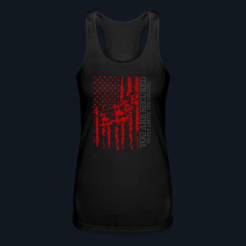 You are Secured To Fly Above The Ground - Women’s Performance Racerback Tank Top