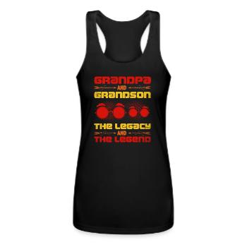 Grandpa And Grandson The Legend And The Legacy - Women’s Performance Racerback Tank Top - black - Front - AI Model Female 180 light (180cm)