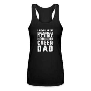 Cheerleader Proud Cheer Dad Cheerleading Beer - Women’s Performance Racerback Tank Top - black - Front - AI Model Female 180 light (180cm)