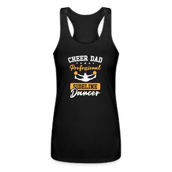 Cheerleader Proud Cheer Dad Cheerleading Beer - Women’s Performance Racerback Tank Top - black - Front - AI Model Female 180 light (180cm)