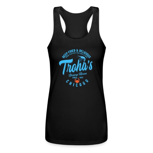 Deep Fried & Delicious Design dark colored shirts - Women’s Performance Racerback Tank Top