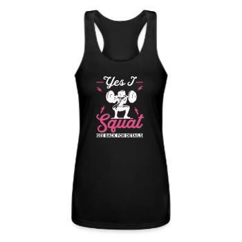 Squat Workout Femmes Gym d’Haltérophilie - Camisole Racerback pour femmes - noir - Devant - AI Model Female 180 light (180cm)