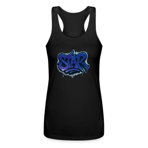 Cosmic STAR Graffiti Tag Tee - Women’s Performance Racerback Tank Top