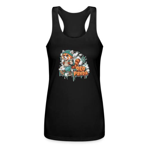 Red Panda Street Graffiti Vibes - Women’s Performance Racerback Tank Top